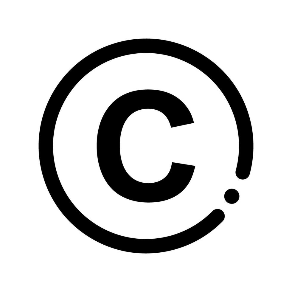 Modern copyright icon. Rights. Vector. vector