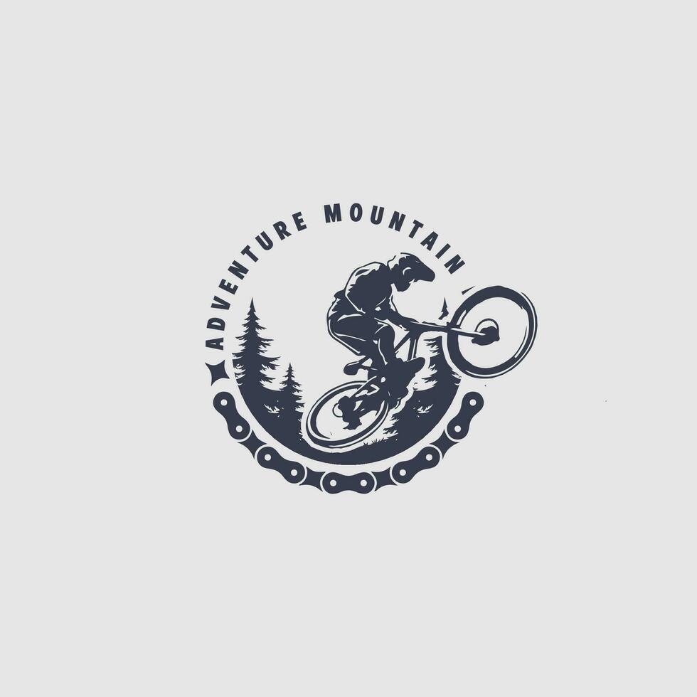 vector logo de bicicleta de montaña