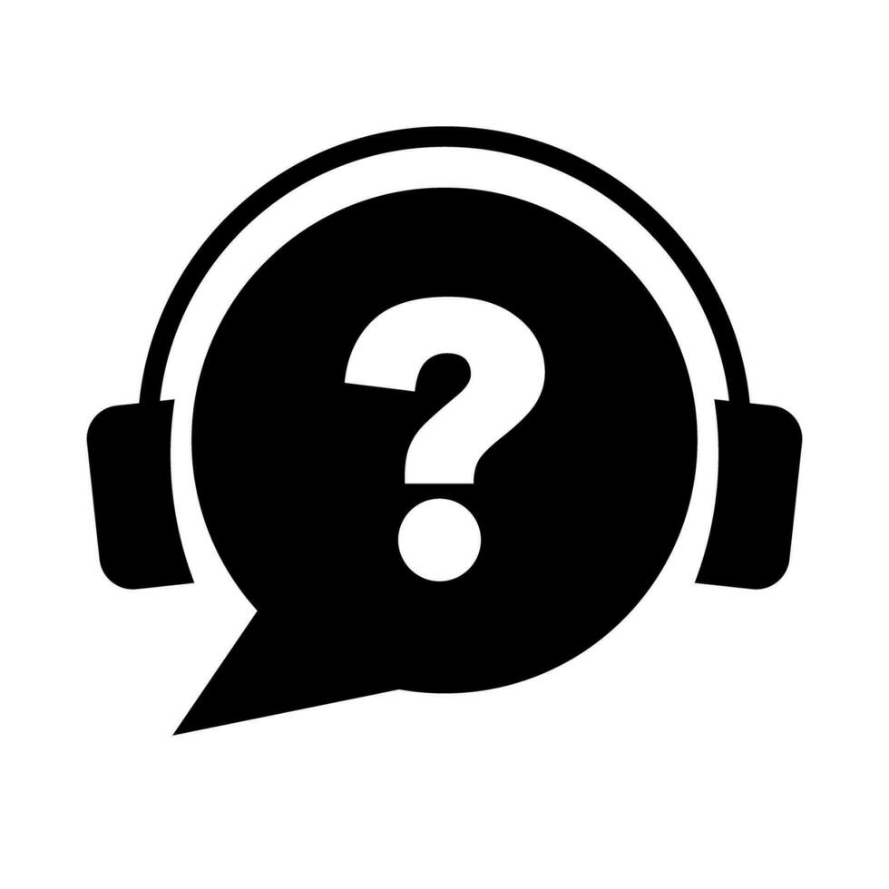 Customer center silhouette icon. Chat support. Help Center. Vector. vector