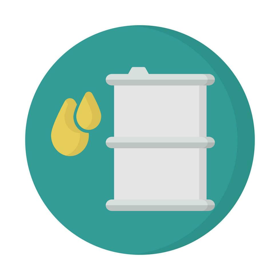 Oil and drum round icon. Vector. vector