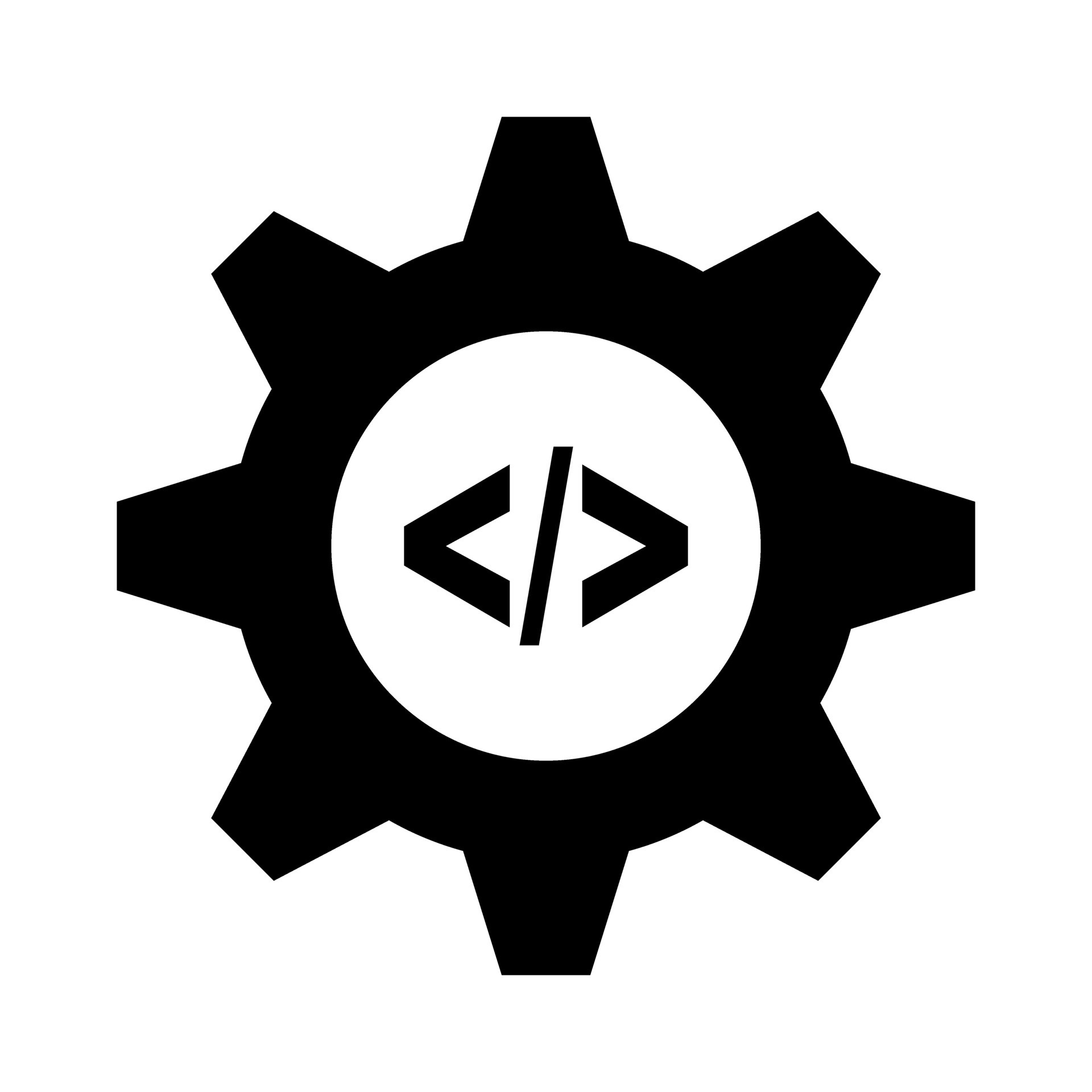 Programming mark and gear icon. System settings. Vector. 27924528 ...