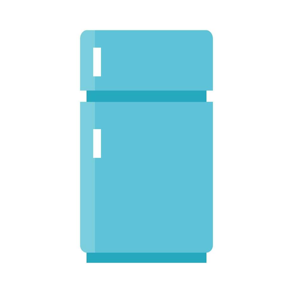 Blue refrigerator icon. Refrigerated storage. Kitchen appliance. Vector. vector