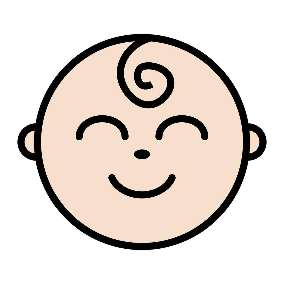 Cute baby face icon. Vector. vector