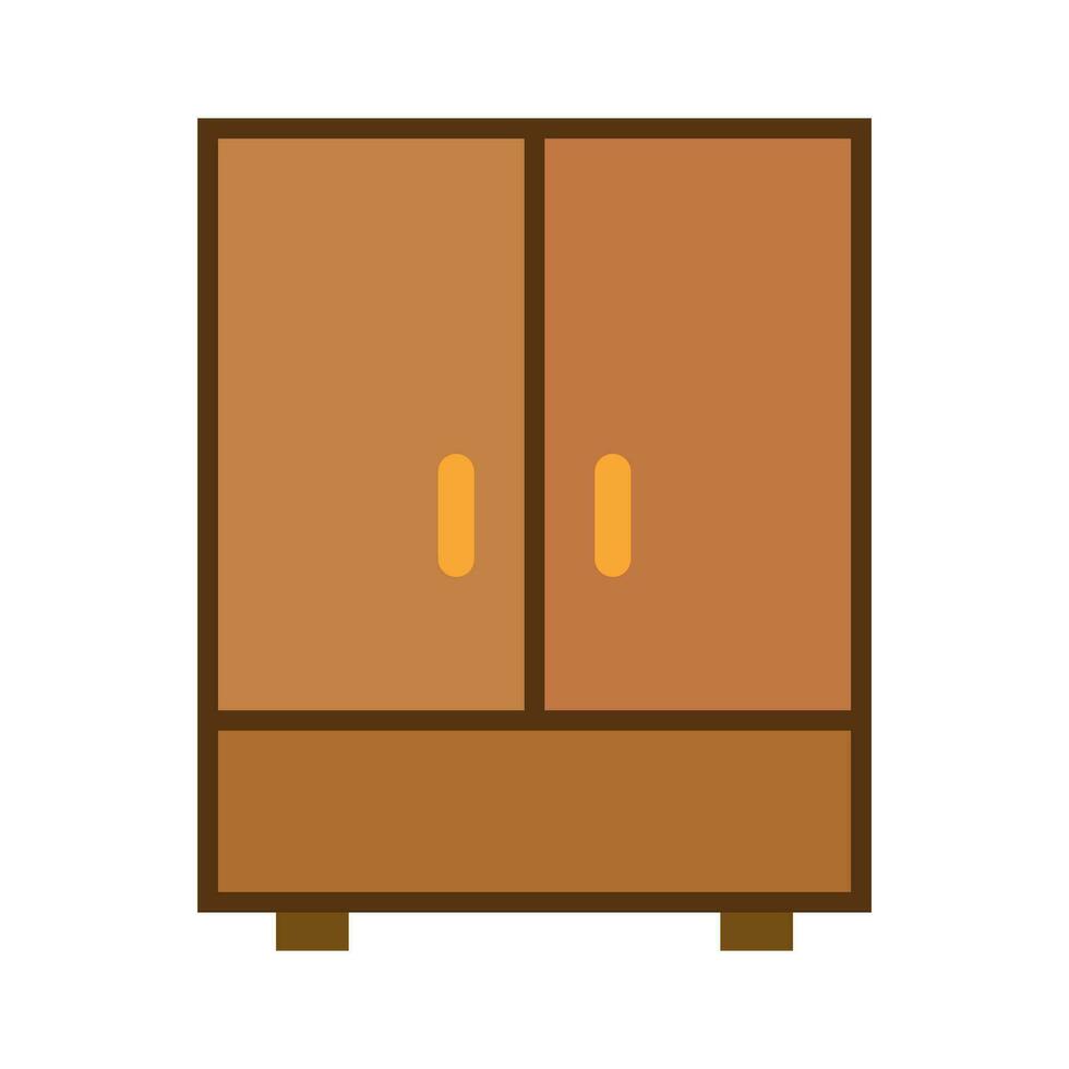 Flat design wardrobe icon. Closet. Vector. vector