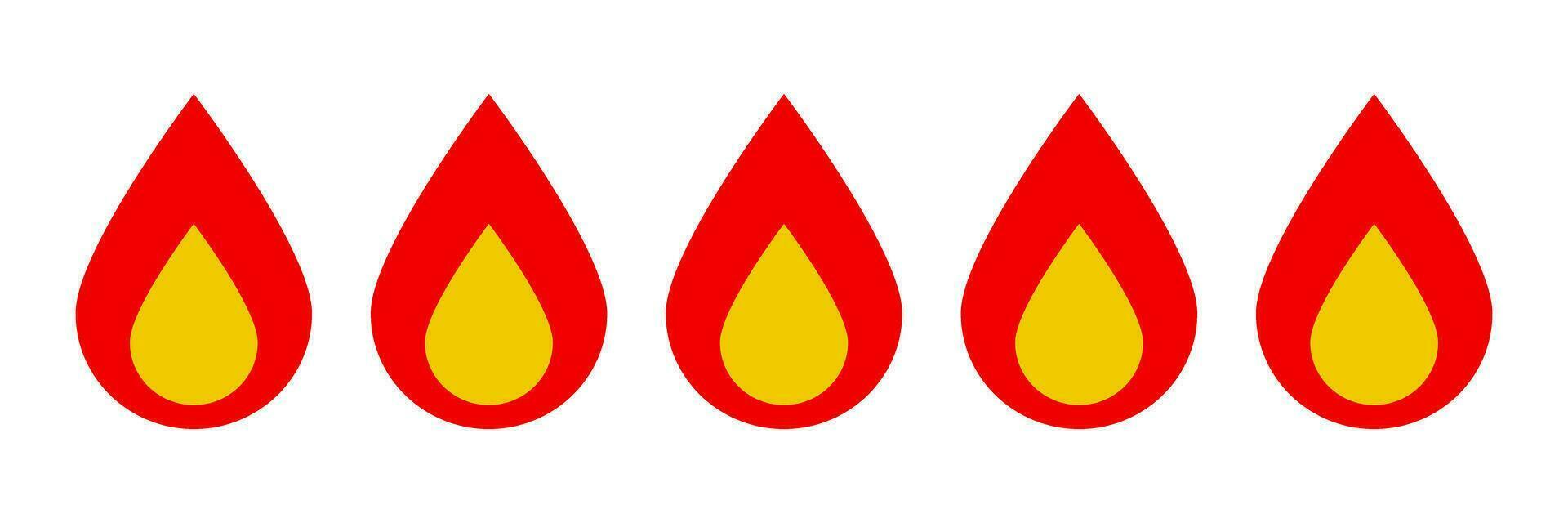 Red gas fire icon. Vector. vector
