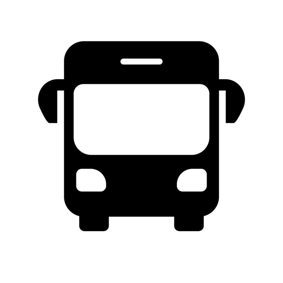 Large bus silhouette icon. Passenger transport. Vector. vector