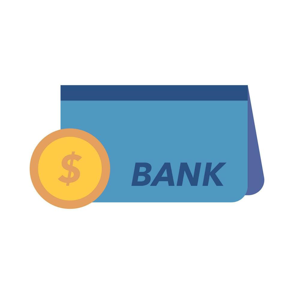 Passbook and dollar coin icon. Bank book. Vector. vector