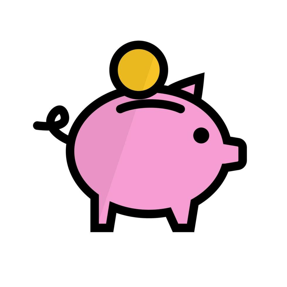 C icono. dinero ahorro. vector. vector