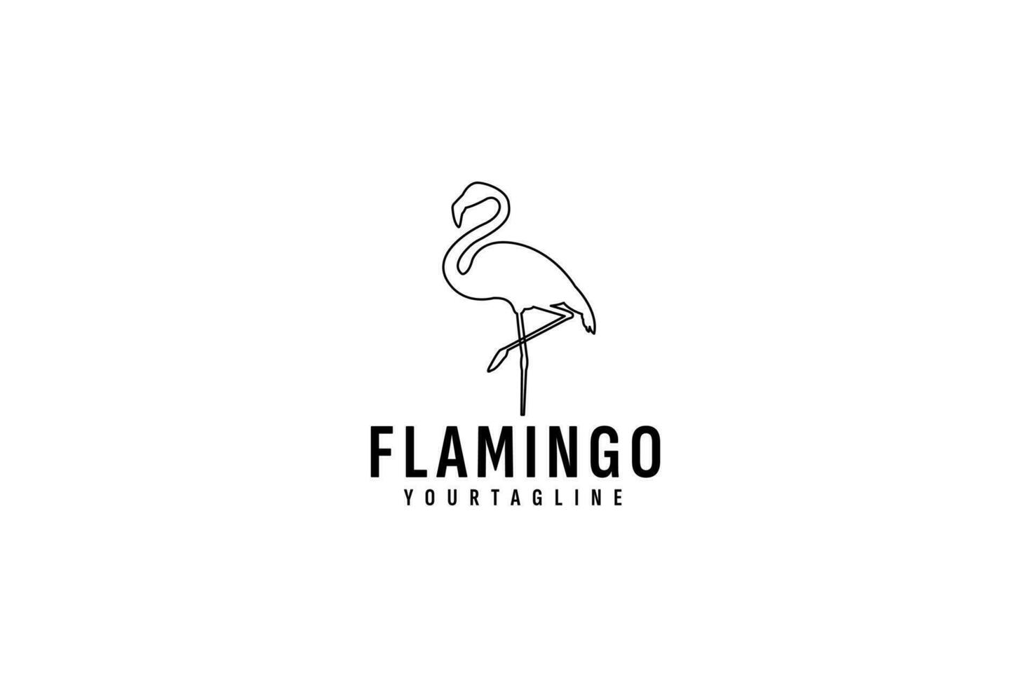 Flamingo logo vector icon illustration