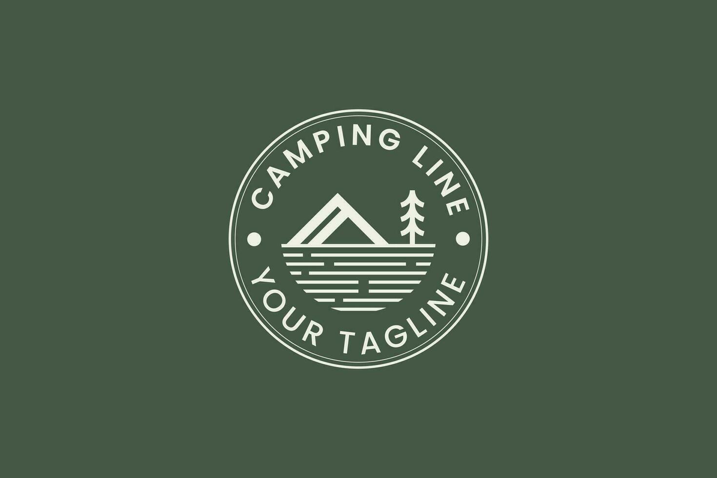 Camping logo vector icon illustration