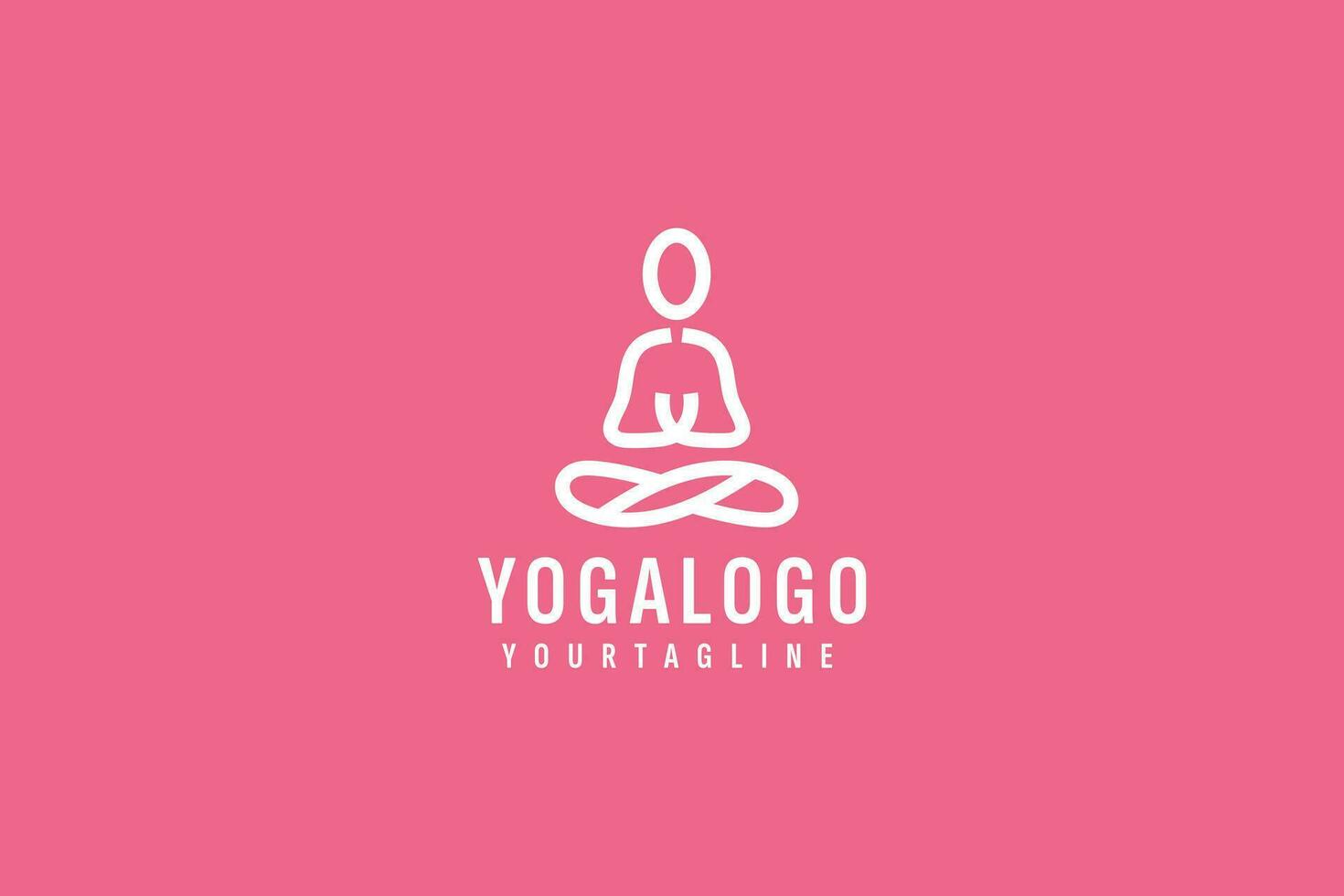 yoga logo vector icono ilustración