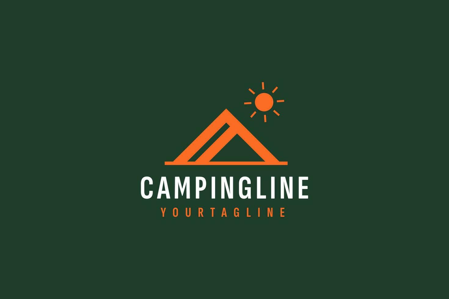 cámping logo vector icono ilustración