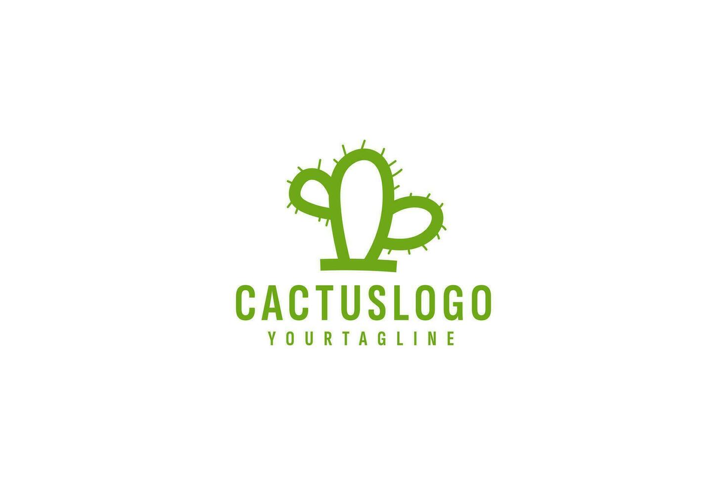 cactus logo vector icono ilustración