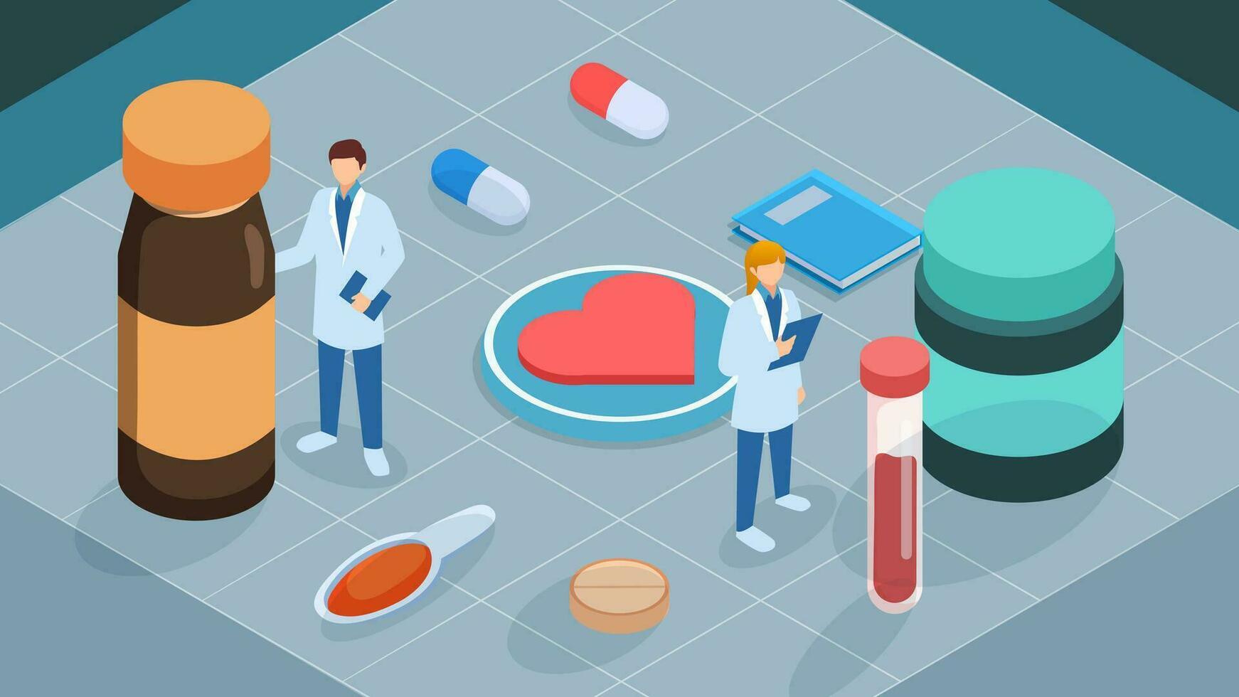 Healthcare and innovative technology, apps for medical exams and online consultation concept. vector