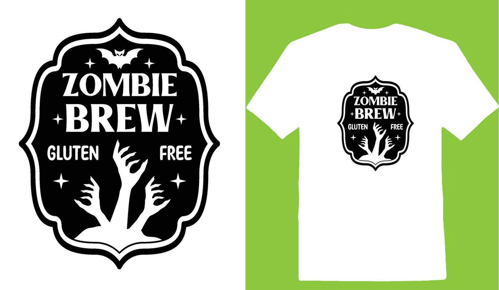 Zombie Brew Gluten Free T-shirt vector