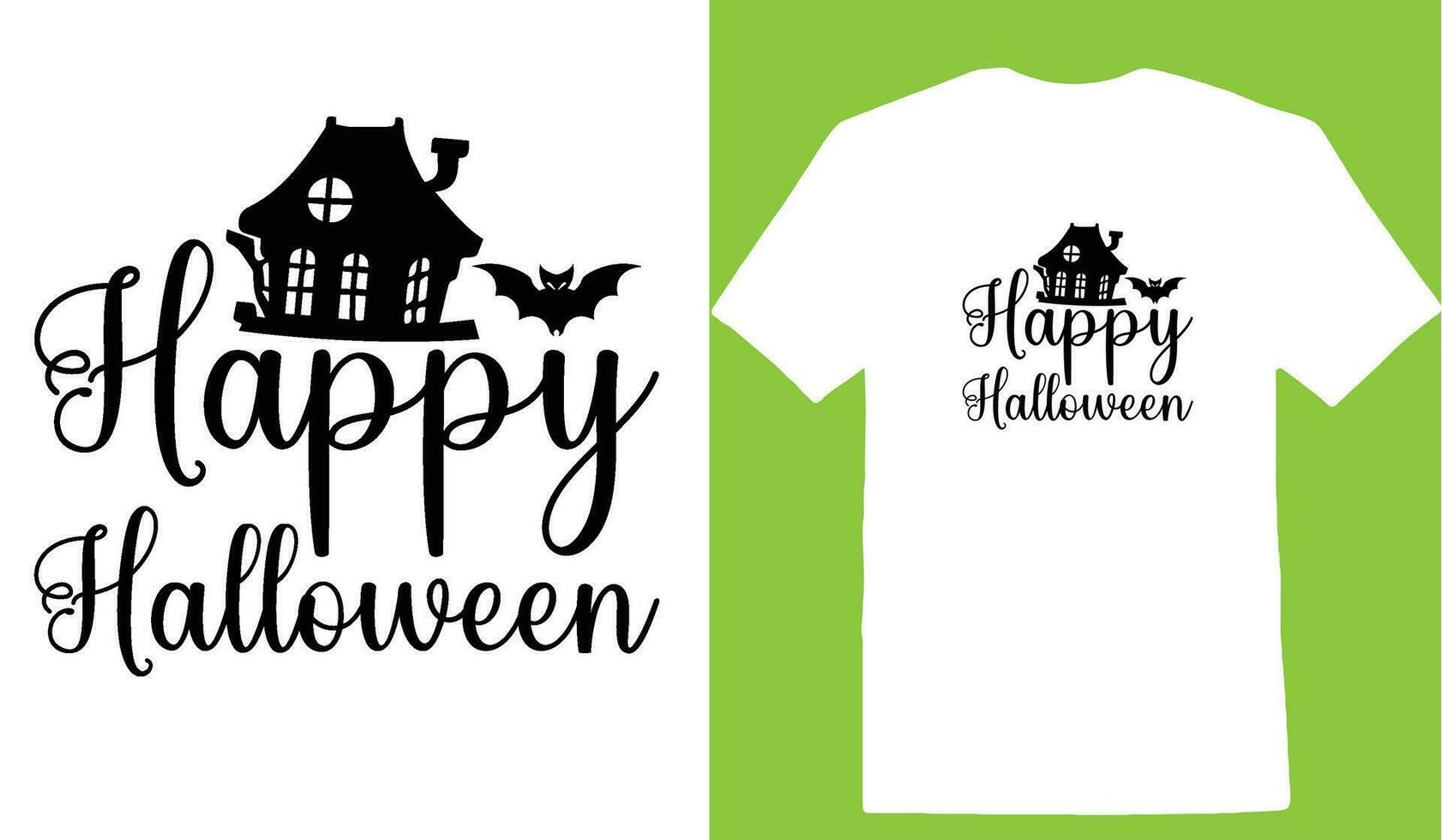 Happy Halloween T-shirt vector