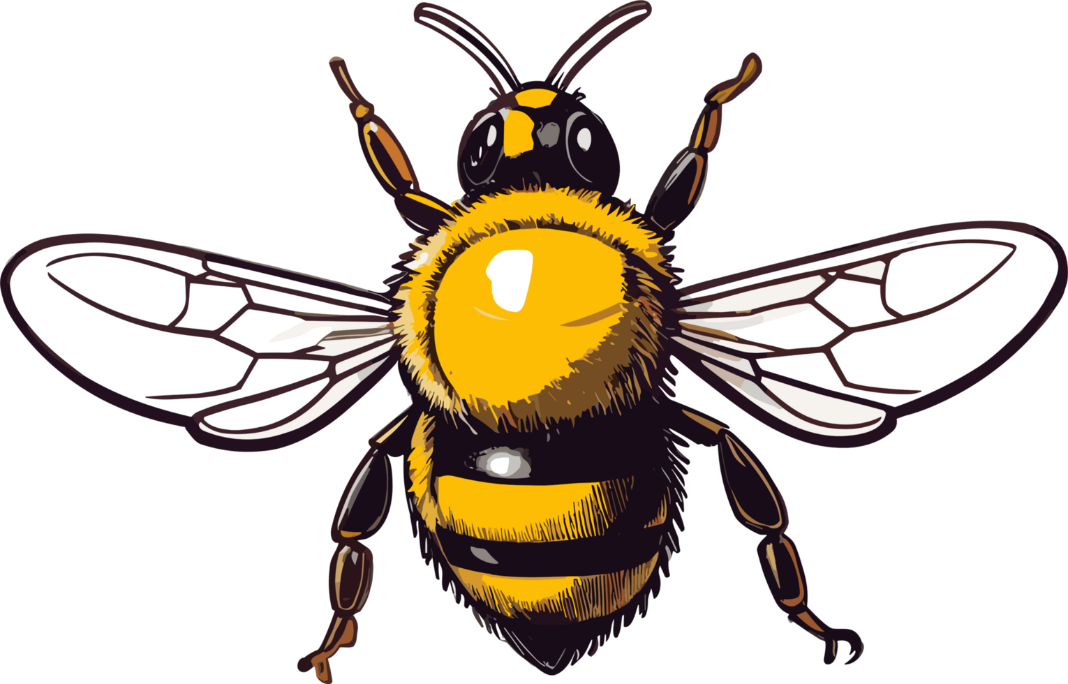 Nature's Ballet Artful Honey Bee Depictions AI generative png