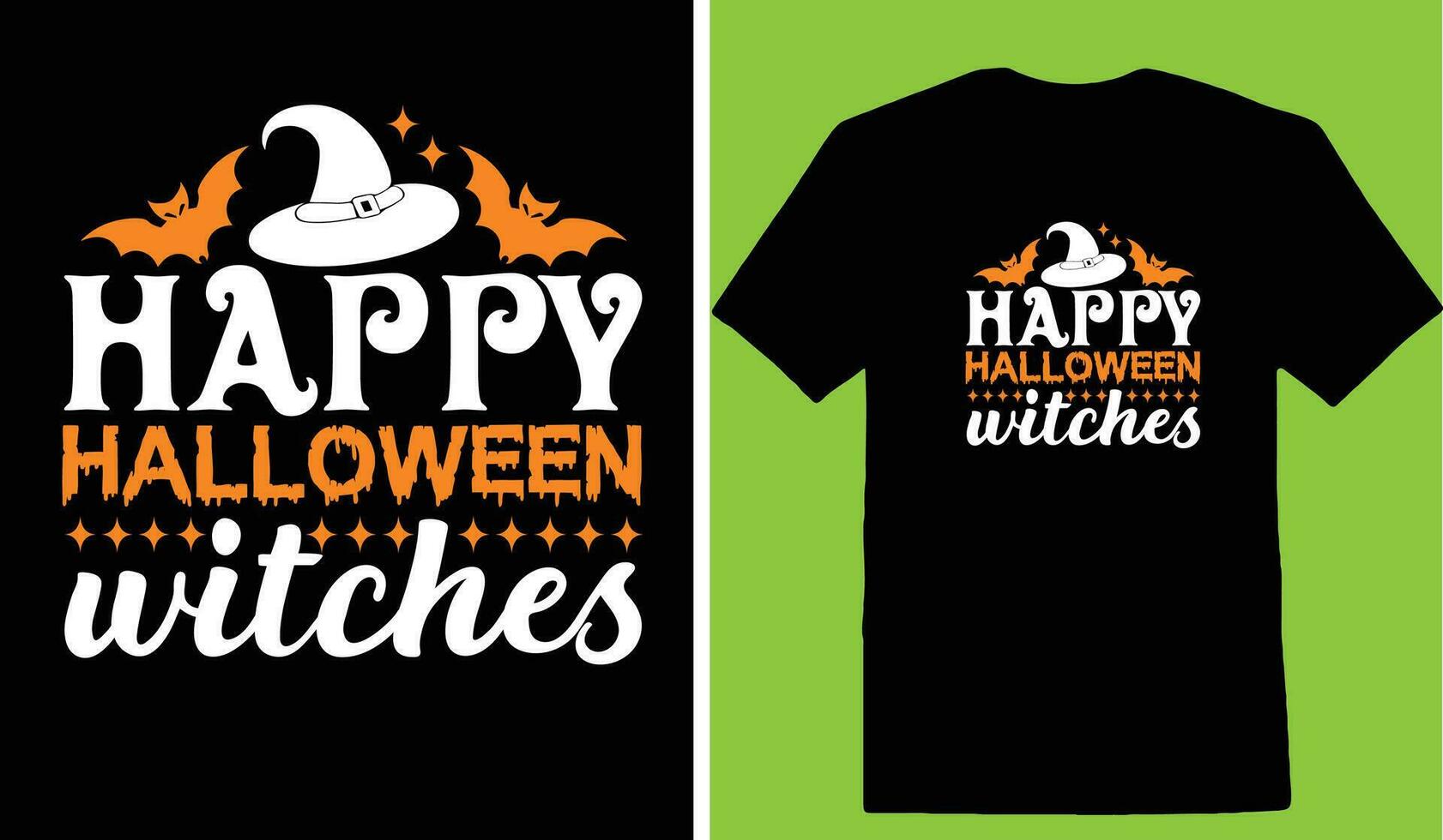 Happy Halloween Witches T-shirt vector