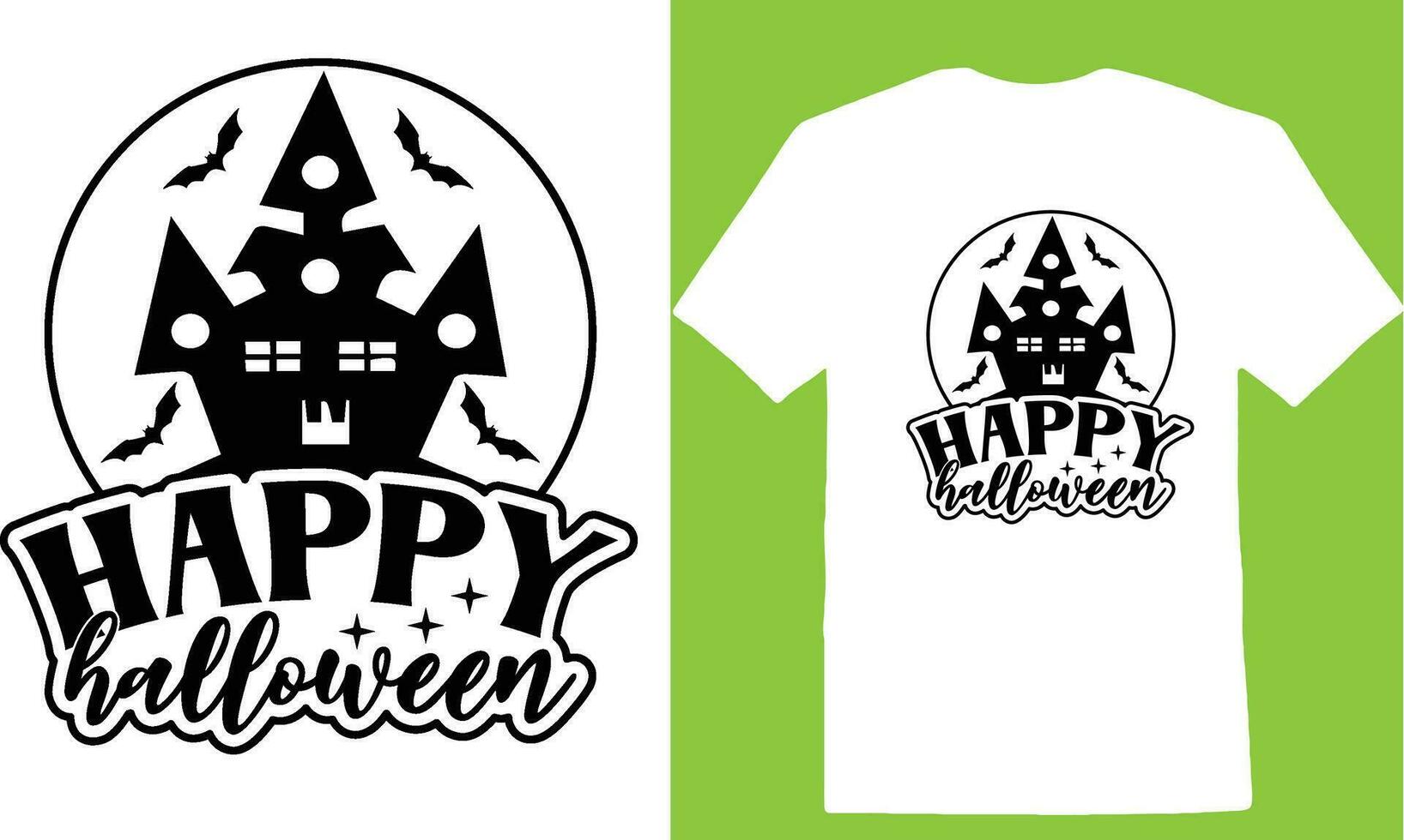 Happy Halloween T-shirt vector