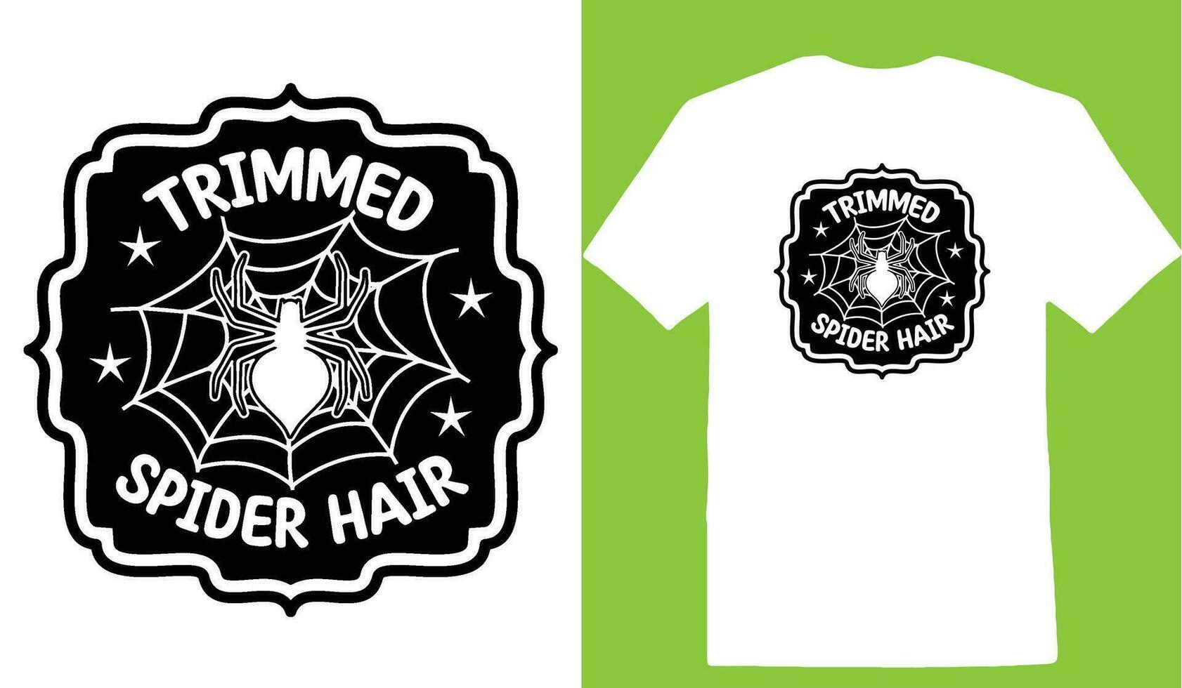 Trimmed Spider Hair T-shirt vector