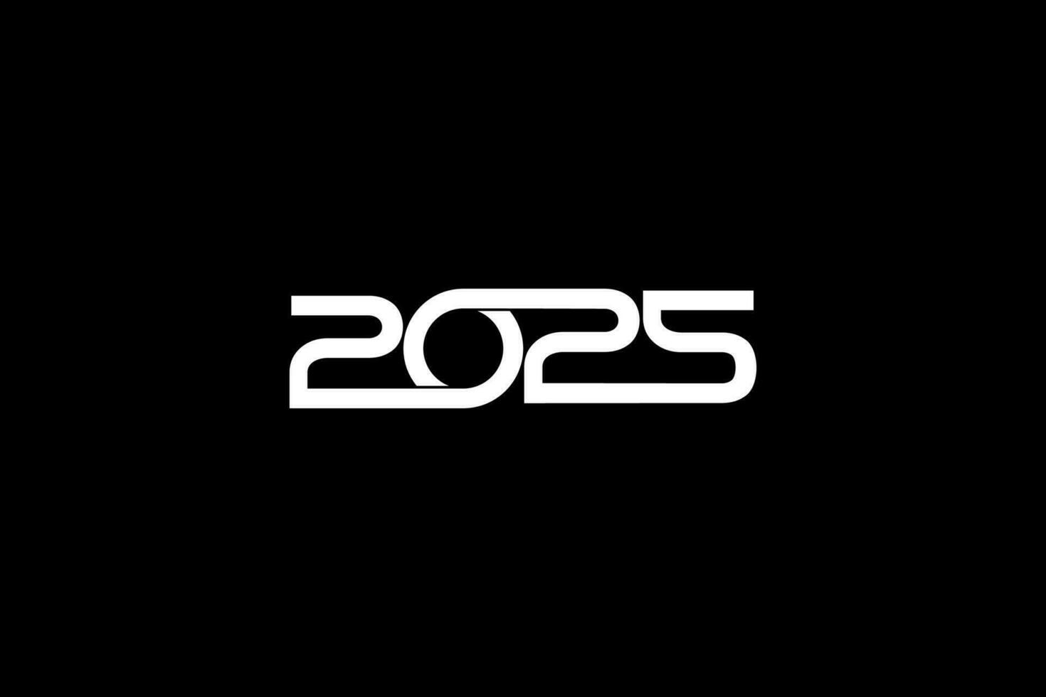 2025 Design Illustration, flat, simple, memorable and eye catching, can use for Calendar Design, Website, News, Content, Infographic, Happy New Year, or Graphic Design Element. Vector Illustration