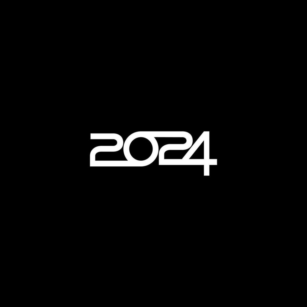 nuevo año 2024 diseño ilustración, departamento, simple, memorable y ojo atrapando, lata utilizar para calendario diseño, sitio web, noticias, contenido, infografía o gráfico diseño elemento. vector ilustración