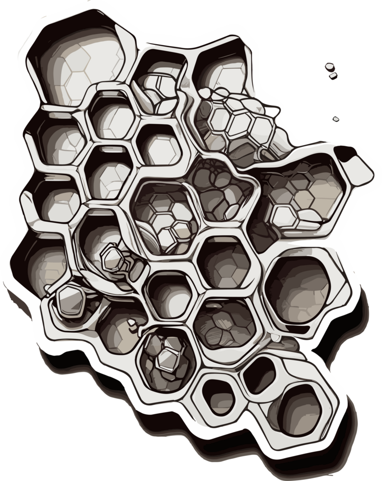 Nature's Ballet Artful Honey Bee Depictions AI generative png