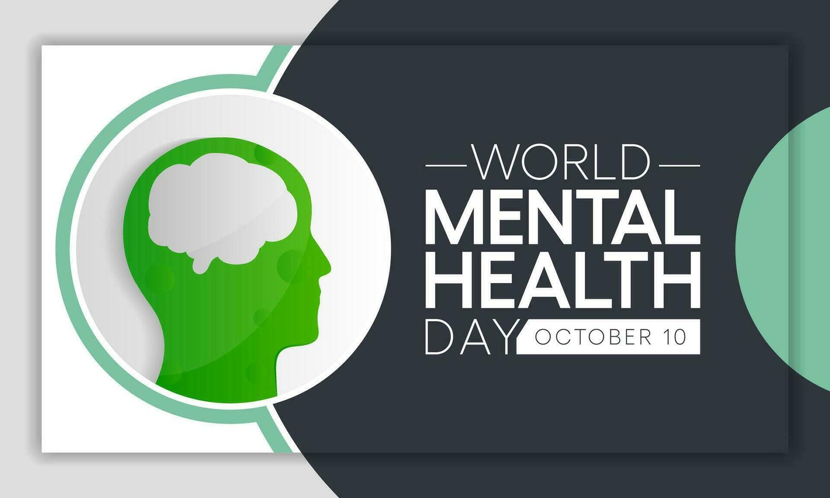 Mental Health day is observed every year on October 10, A mental illness is a health problem that significantly affects how a person feels, thinks, behaves, and interacts with other people. vector