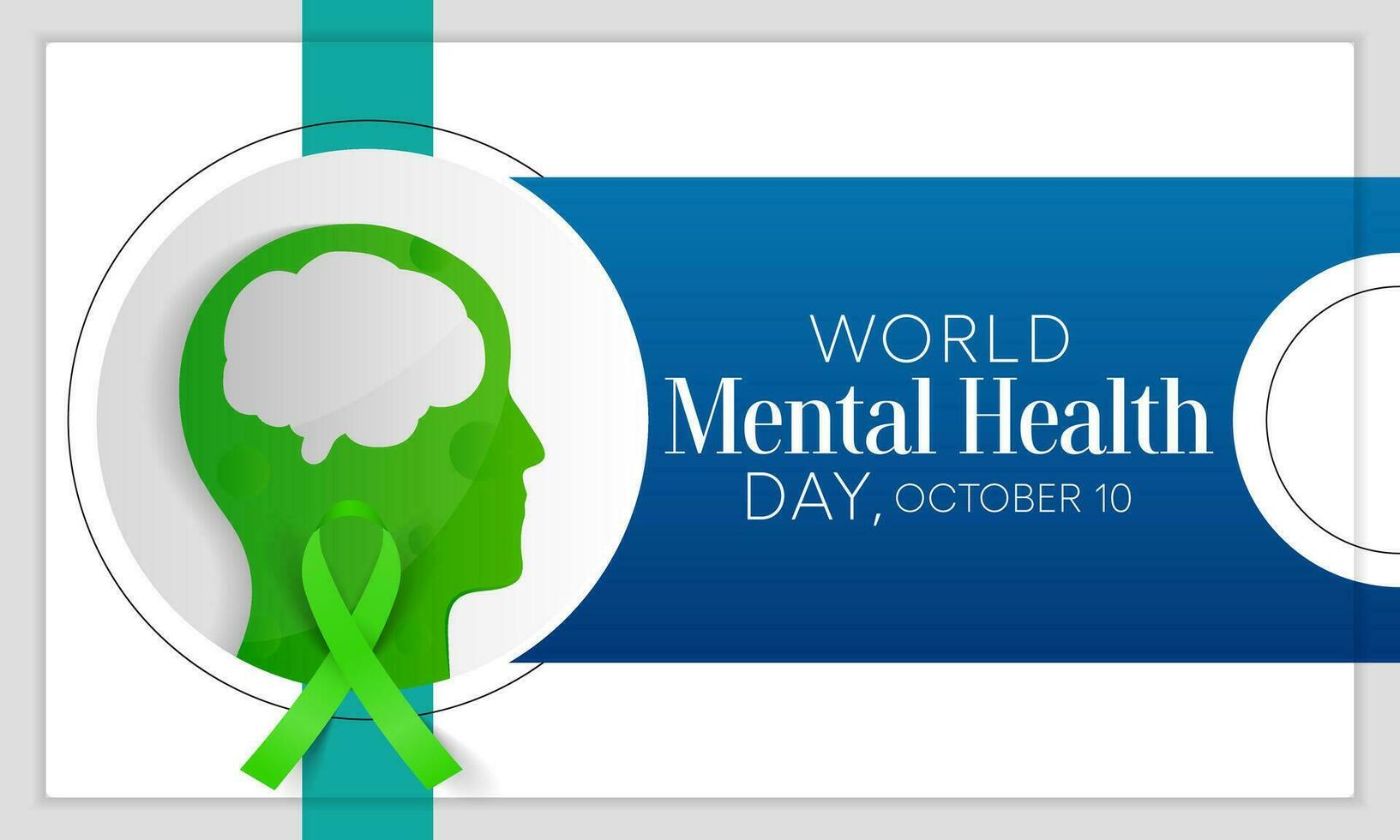 Mental Health day is observed every year on October 10, A mental illness is a health problem that significantly affects how a person feels, thinks, behaves, and interacts with other people. vector