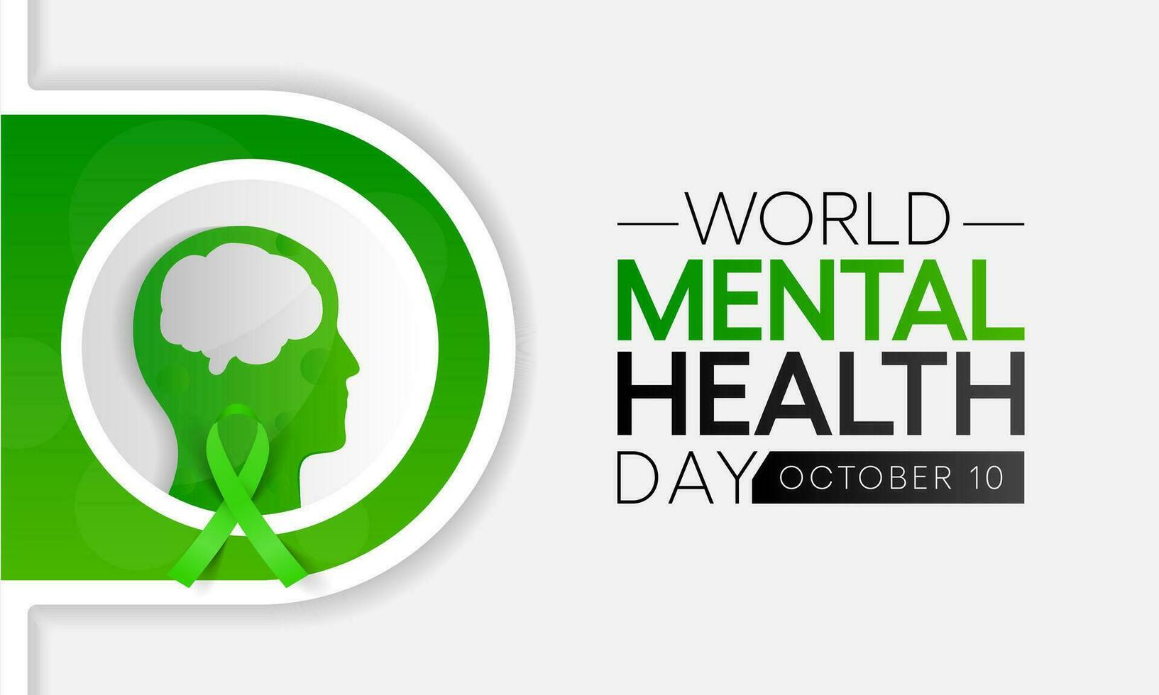 Mental Health day is observed every year on October 10, A mental illness is a health problem that significantly affects how a person feels, thinks, behaves, and interacts with other people. vector