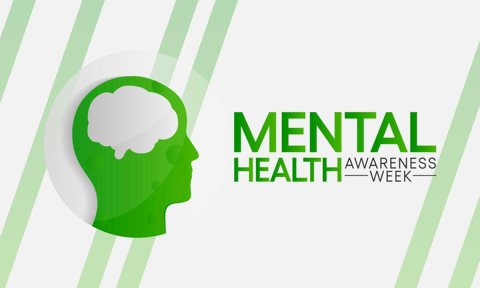 Mental Health Week is observed every year in October, A mental illness is a health problem that significantly affects how a person feels, thinks, behaves, and interacts with other people. vector