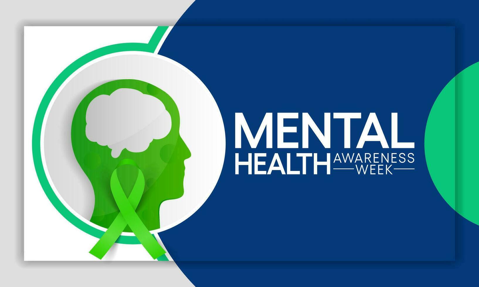 Mental Health Week is observed every year in October, A mental illness is a health problem that significantly affects how a person feels, thinks, behaves, and interacts with other people. vector