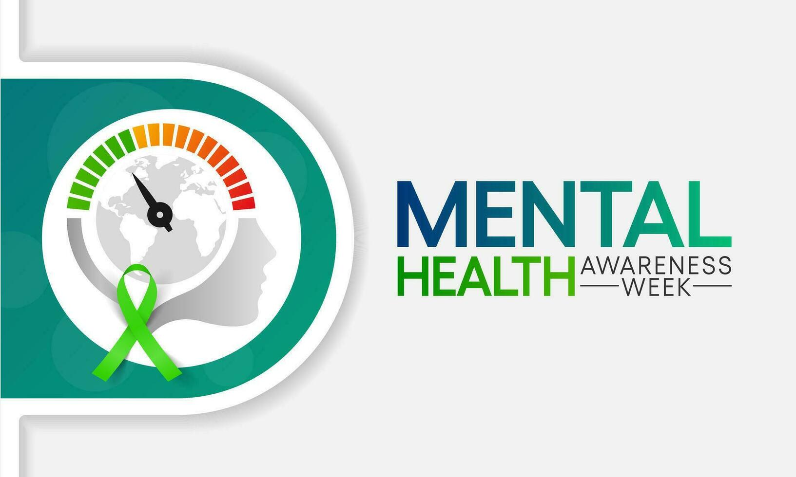 Mental Health Week is observed every year in October, A mental illness is a health problem that significantly affects how a person feels, thinks, behaves, and interacts with other people. vector