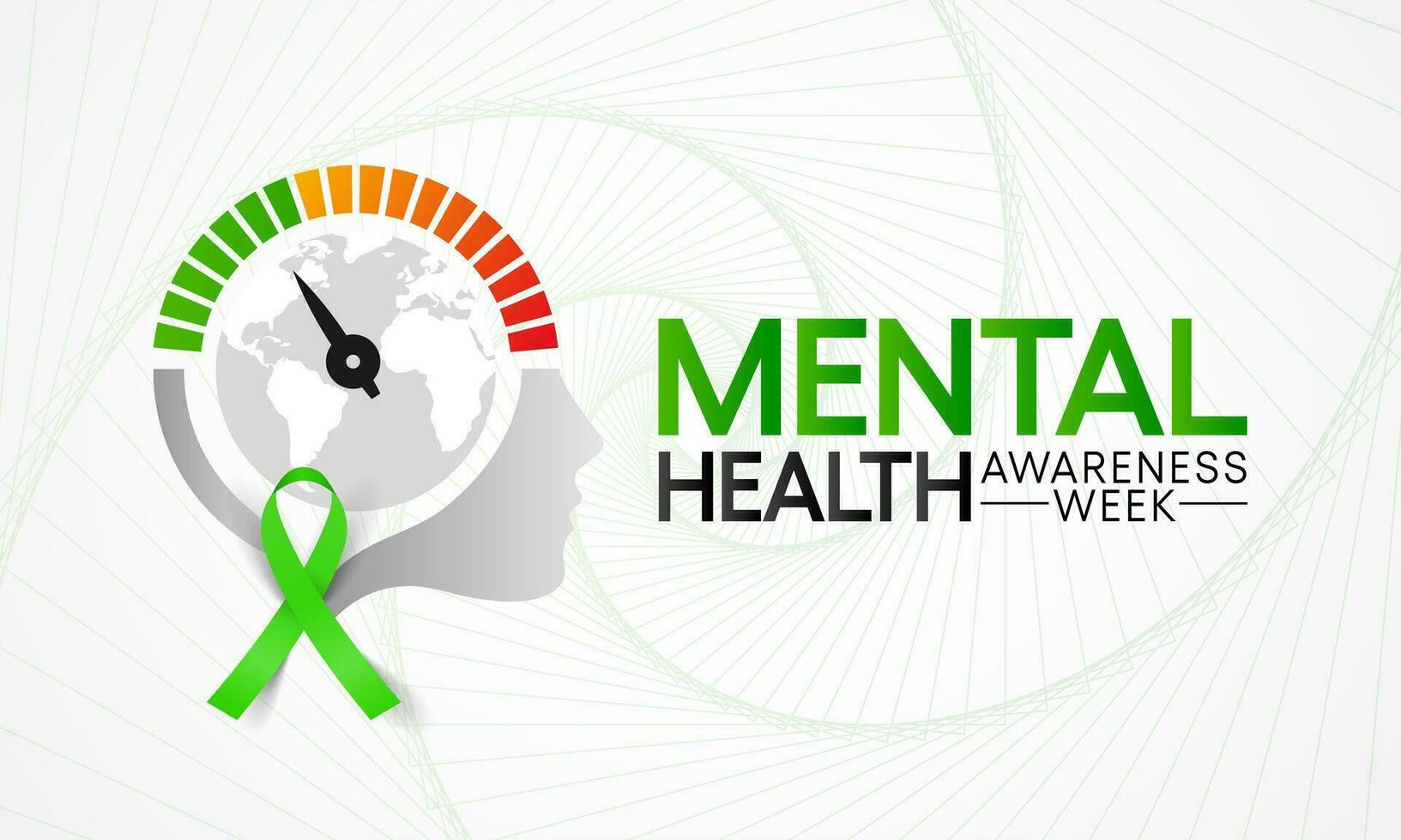 Mental Health Week is observed every year in October, A mental illness is a health problem that significantly affects how a person feels, thinks, behaves, and interacts with other people. vector
