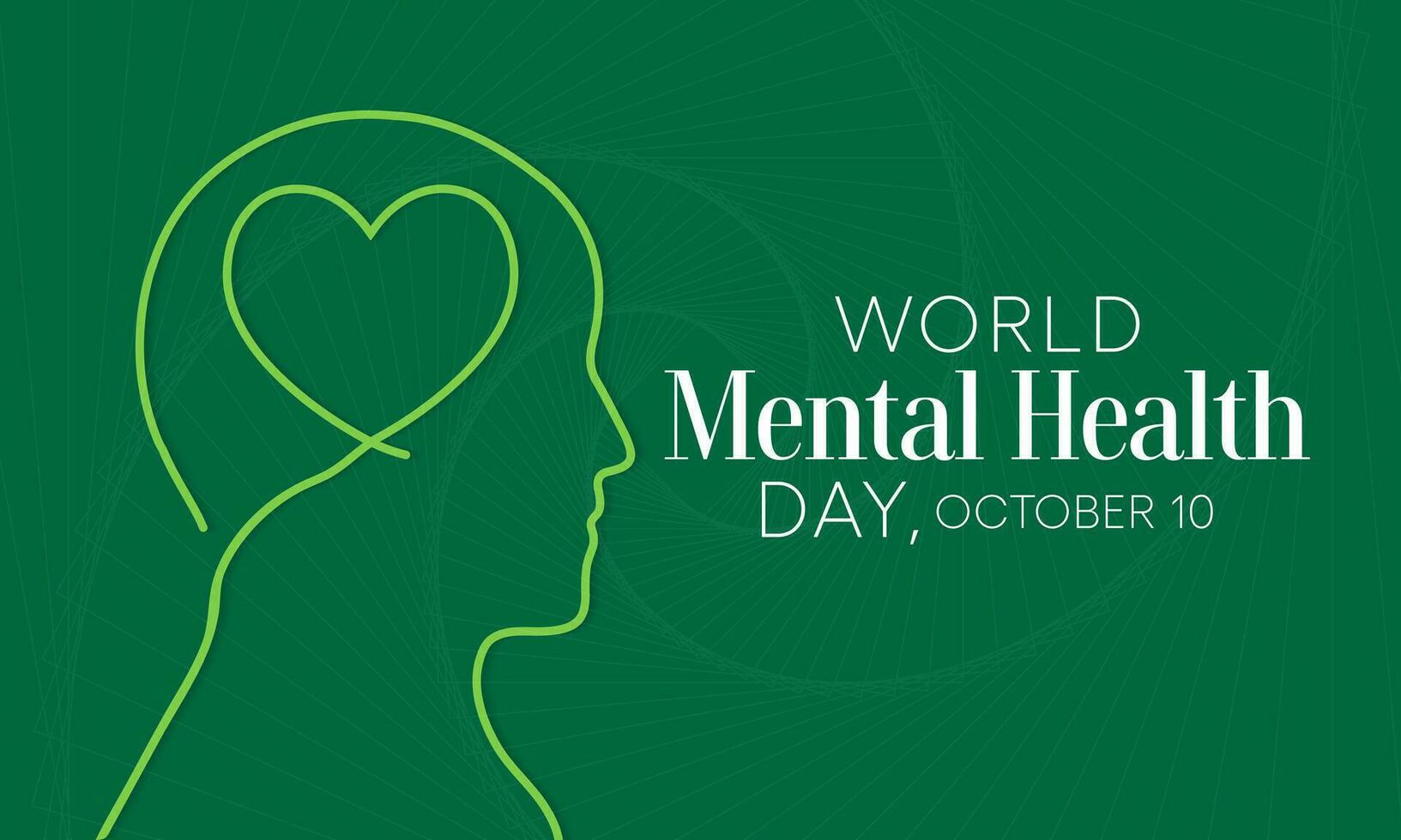 Mental Health day is observed every year on October 10, A mental illness is a health problem that significantly affects how a person feels, thinks, behaves, and interacts with other people. vector