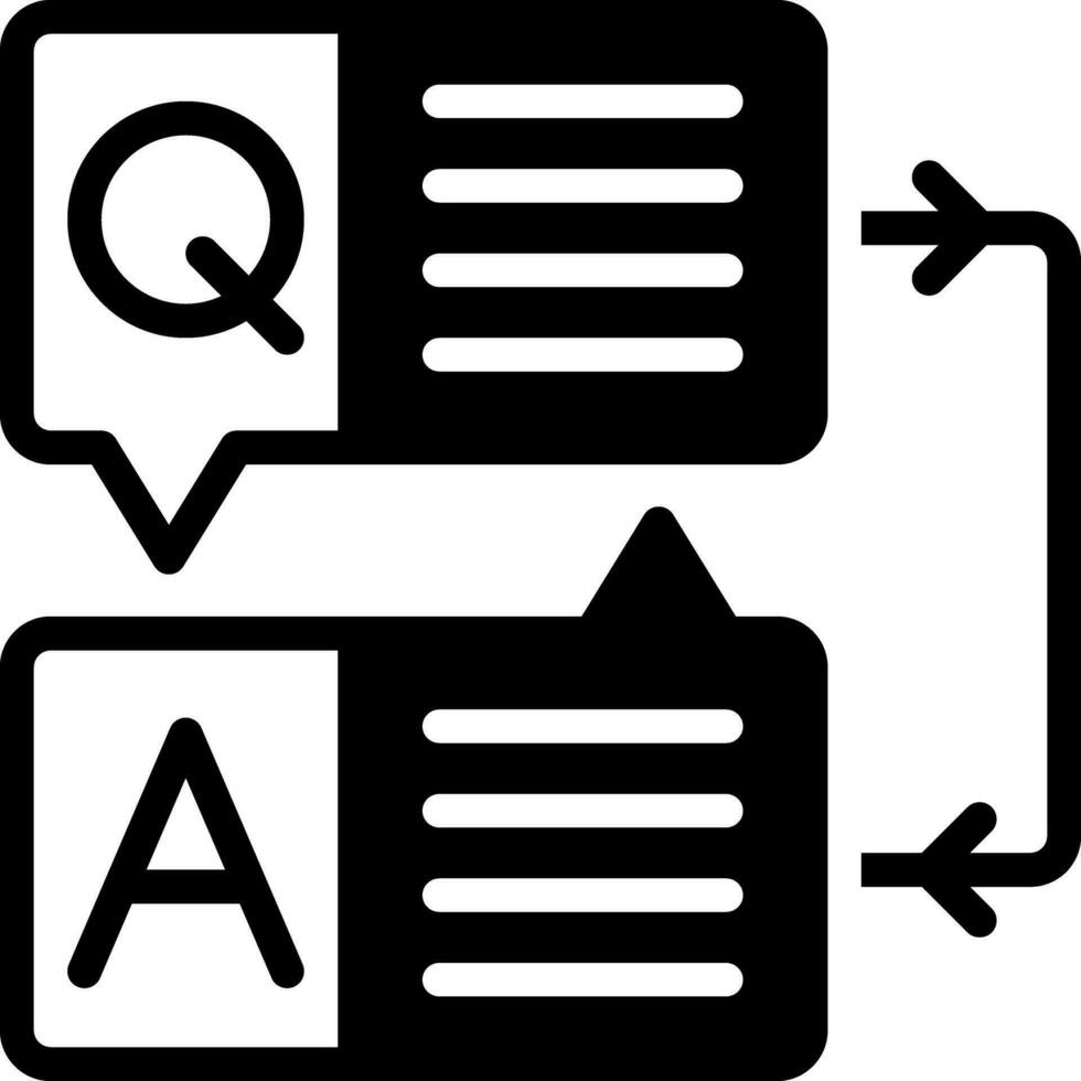 solid icon for answer vector