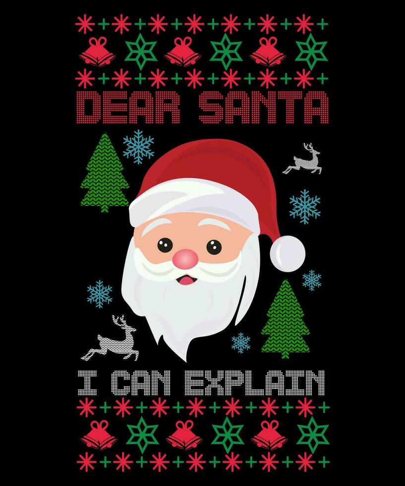 Dear Santa I Can Explain vector