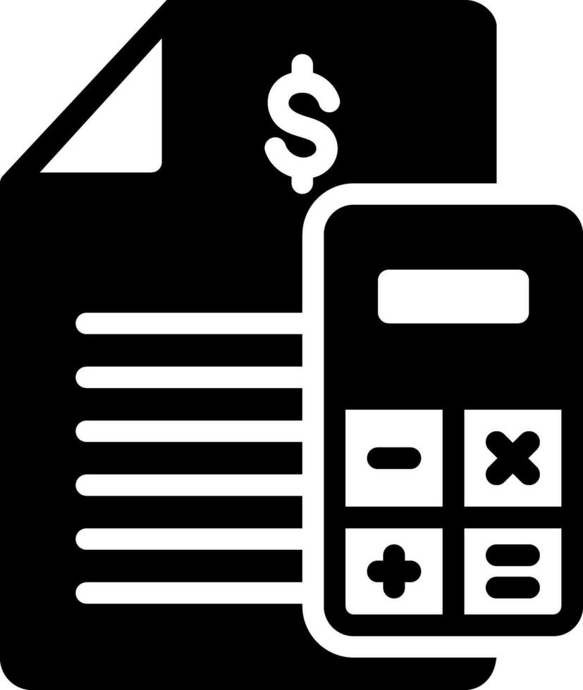 solid icon for budget vector