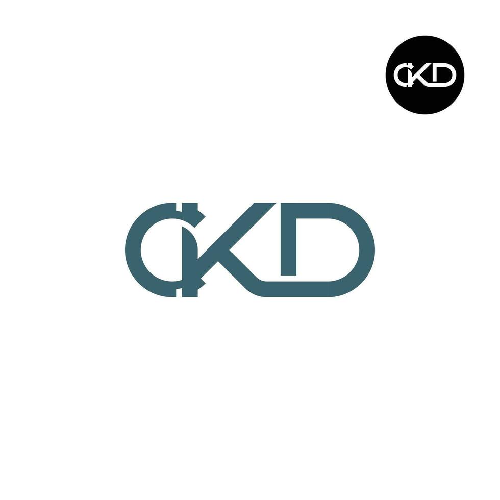 Letter CKD Monogram Logo Design vector