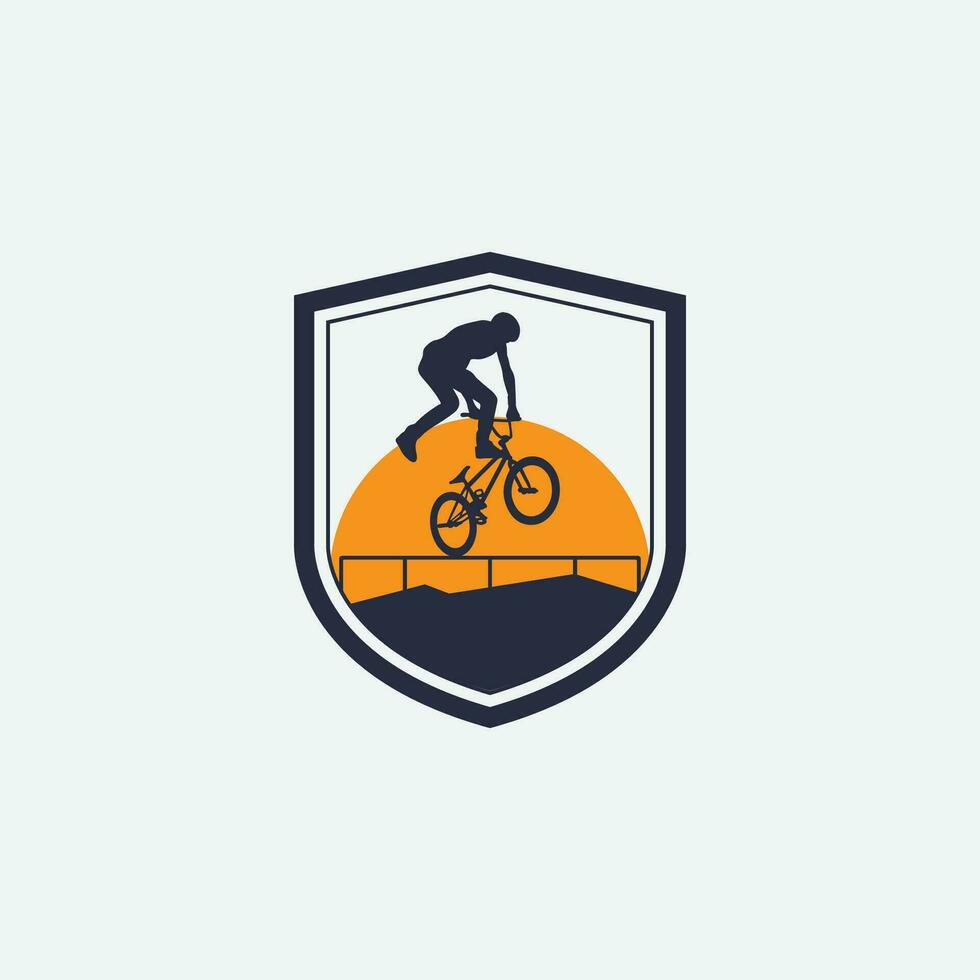 logotipo de bicicleta de montaña vector