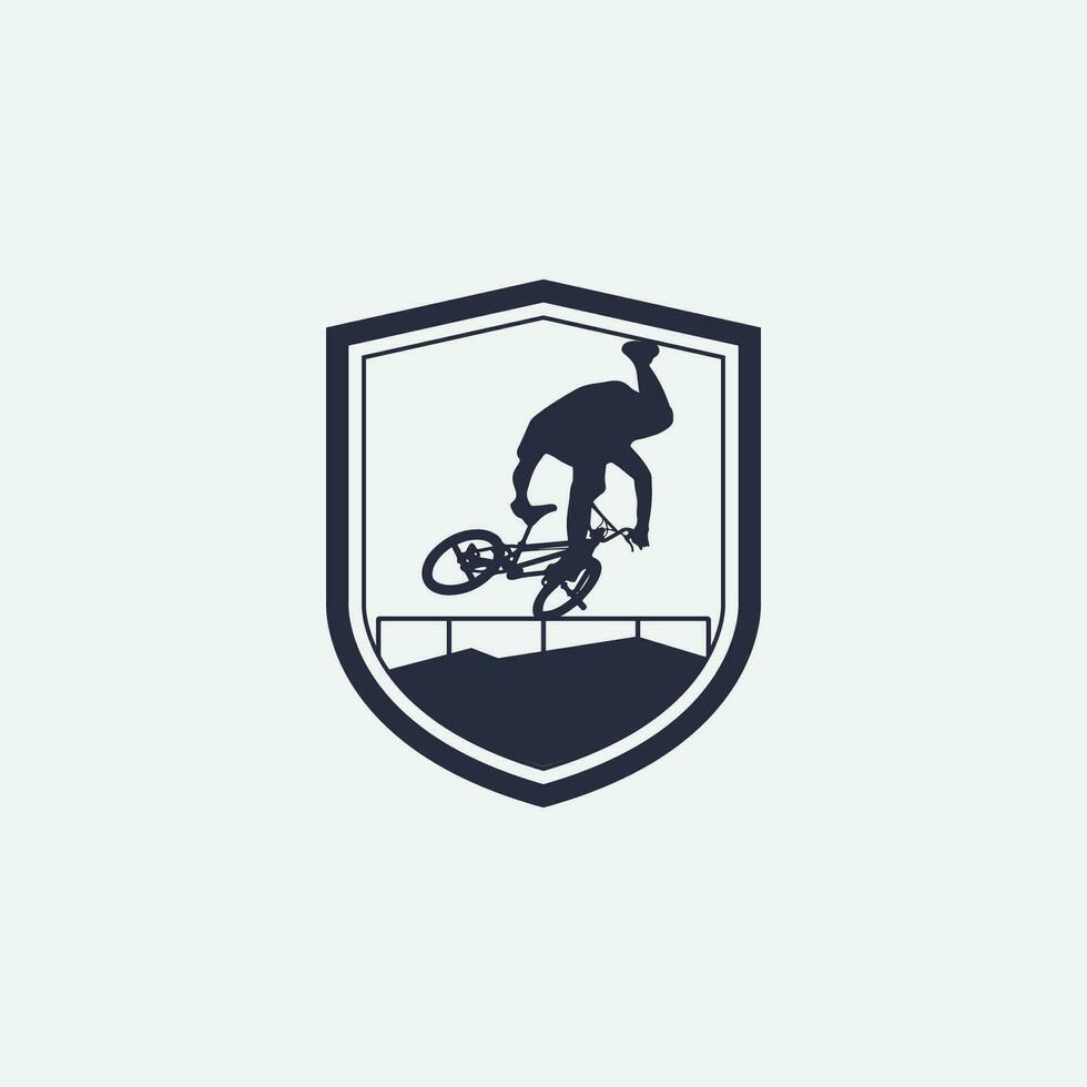 logotipo de bicicleta de montaña vector