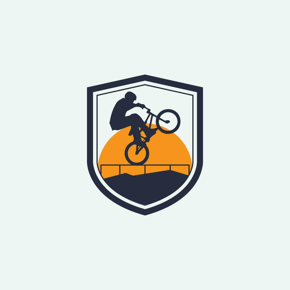 logotipo de bicicleta de montaña vector