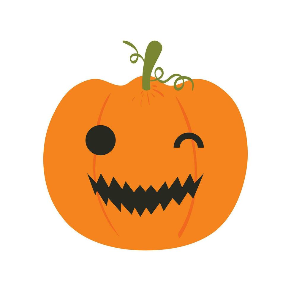 de miedo Víspera de Todos los Santos calabaza caras. de miedo sonrisas mal calabaza para otoño Víspera de Todos los Santos celebracion. escalofriante cara en blanco antecedentes aislado. Jack o linterna decoración para gracioso Víspera de Todos los Santos vector