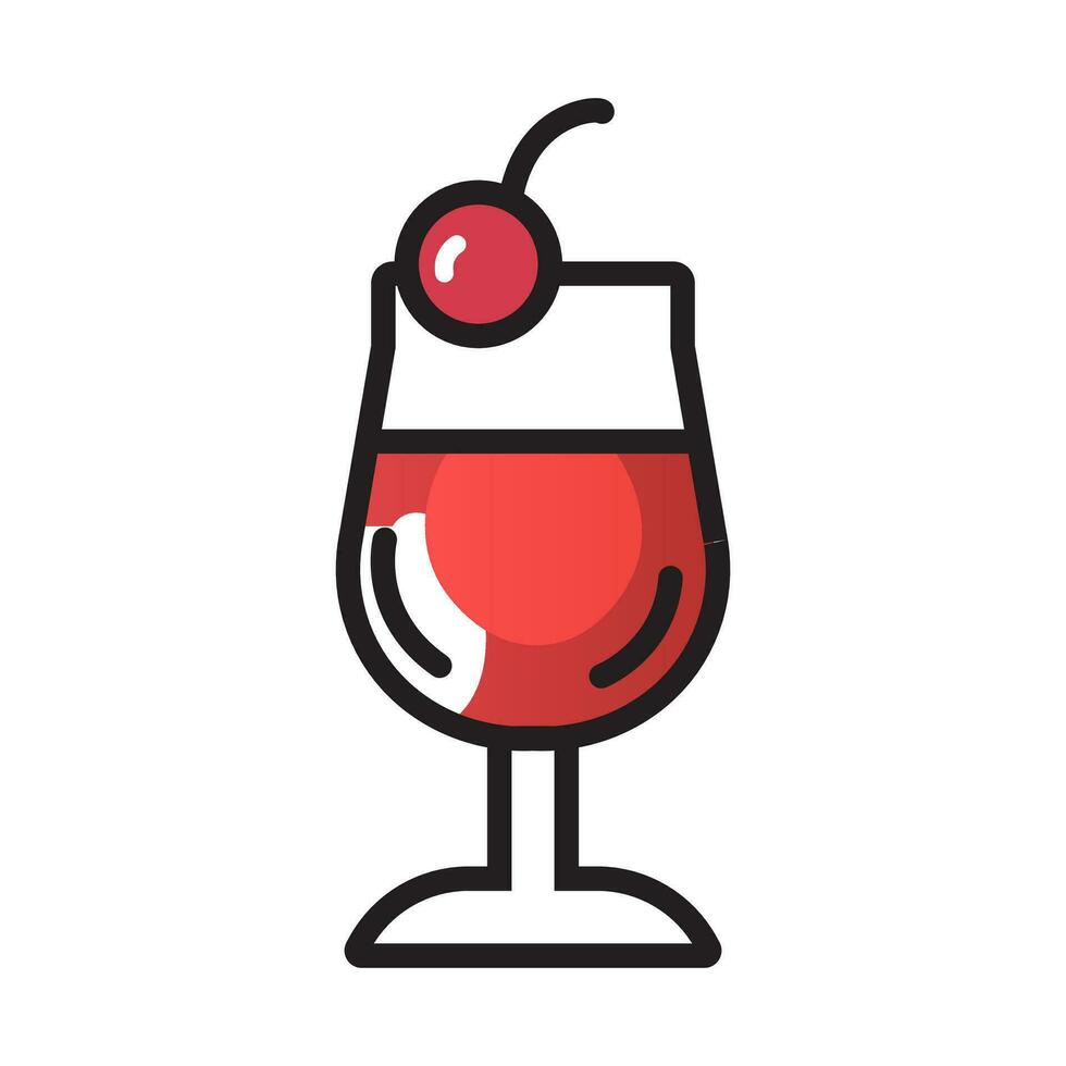 Wine glass icon in trendy flat design on gray background. vector illustration EPS 10. Editable stroke.