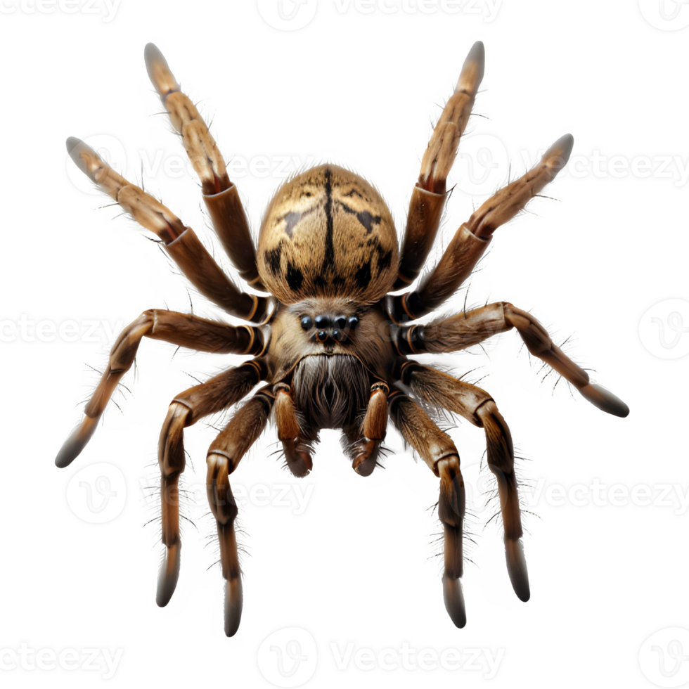 spider isolated on transparent background ,tarantulas isolated cut out ,generative ai png