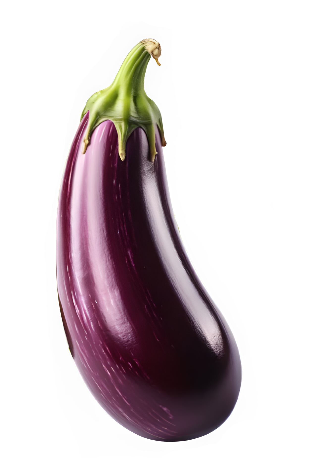 purple eggplant isolated on transparent background cut out ,eggplant