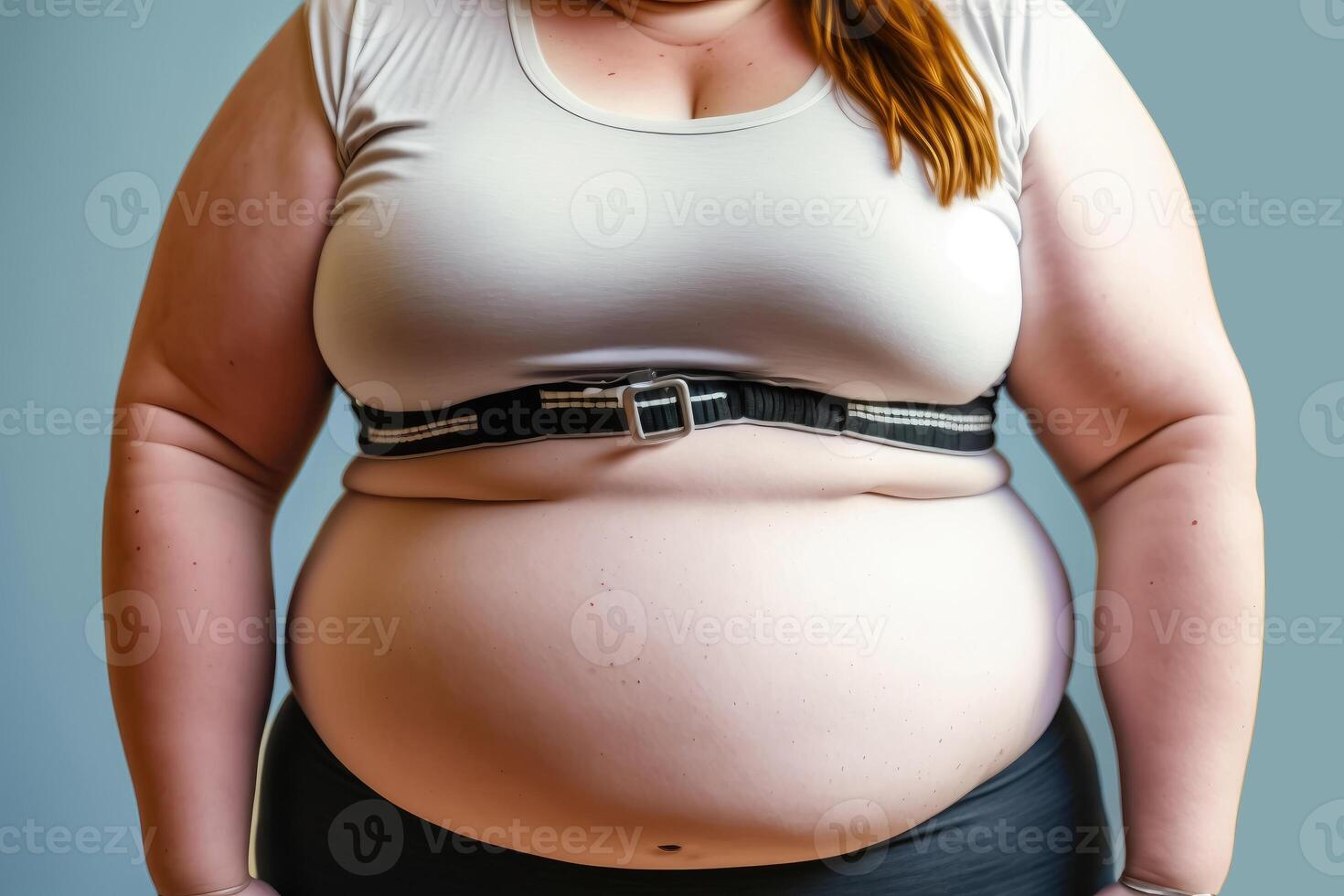 Curvy Woman with a Fat Belly - photo