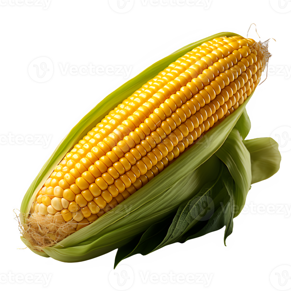 corn isolated on transparent background cut out ,corn cobs png ,generative ai