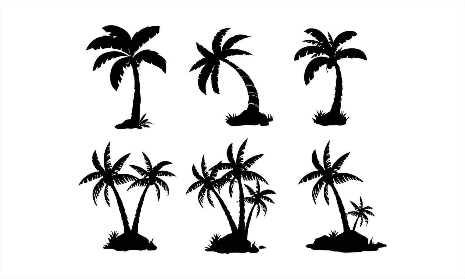 vector Plam tree design, plam tree silhouette 27927270 Vector Art at ...