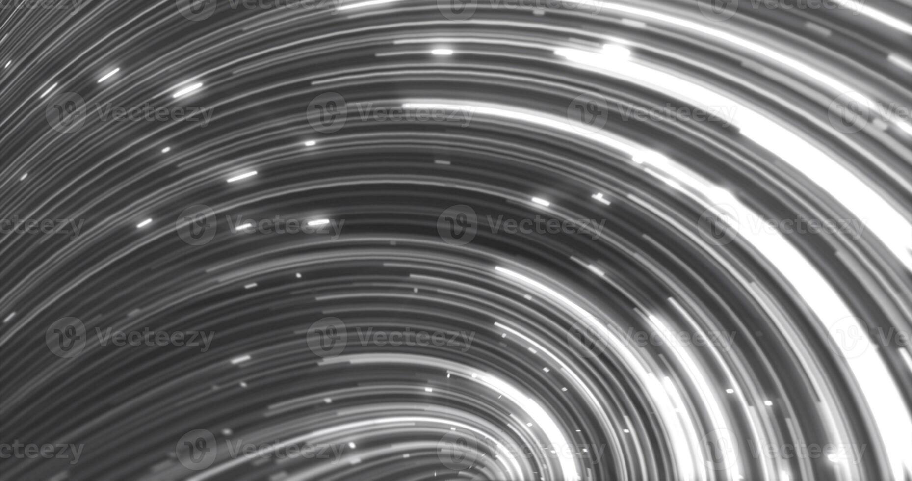 resumen energía negro y blanco arremolinándose curvo líneas de brillante mágico rayas y energía partículas antecedentes foto